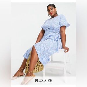 Vero Moda frill detailed midi dress